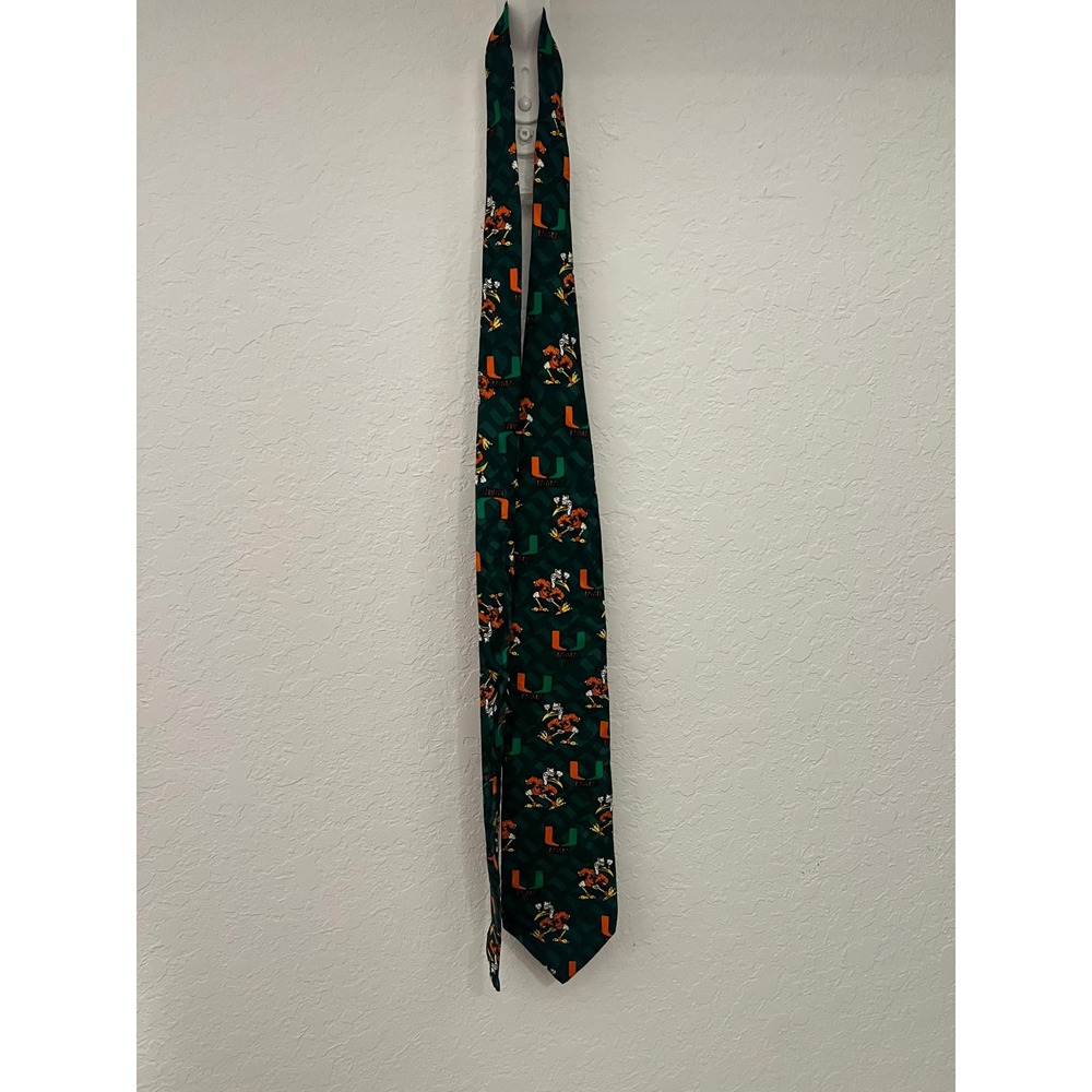 Vintage Miami Hurricanes tie Multi Color NCAA Sports Football one size